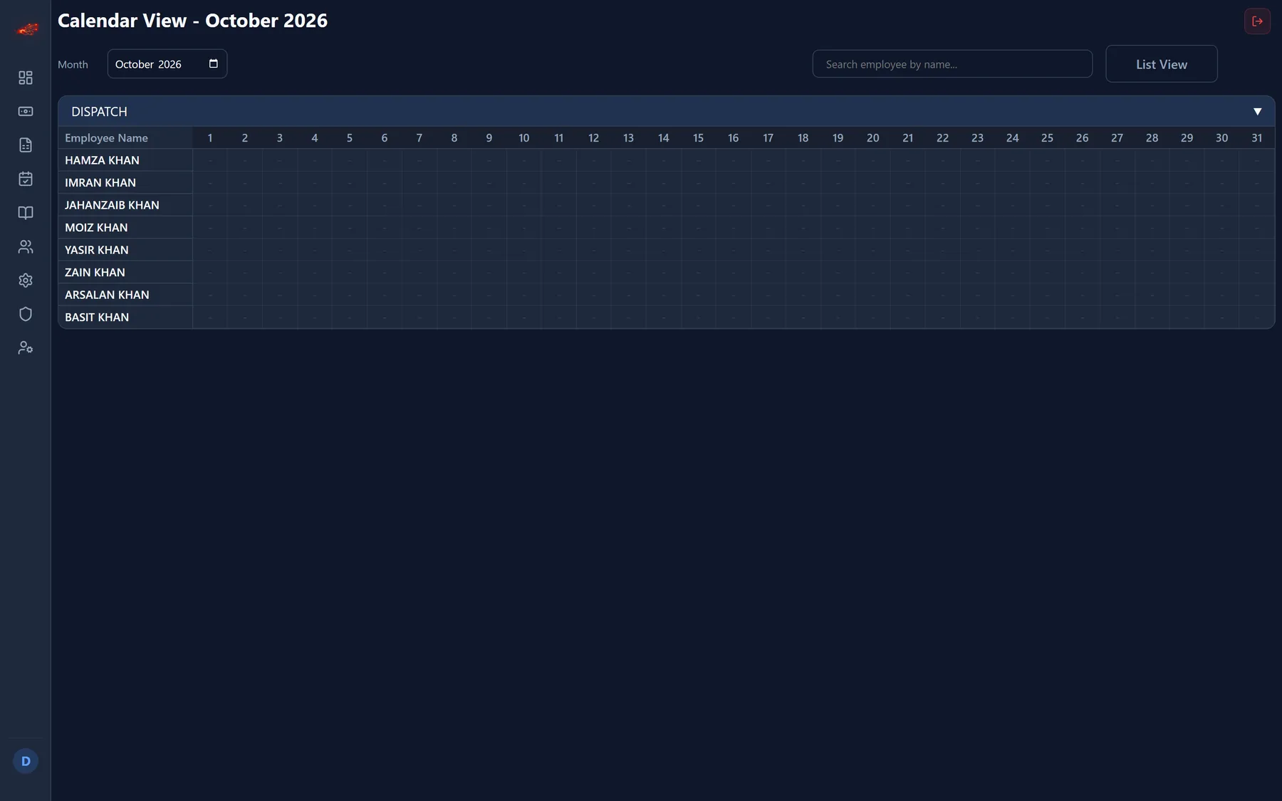 Axon Attendance — Calendar