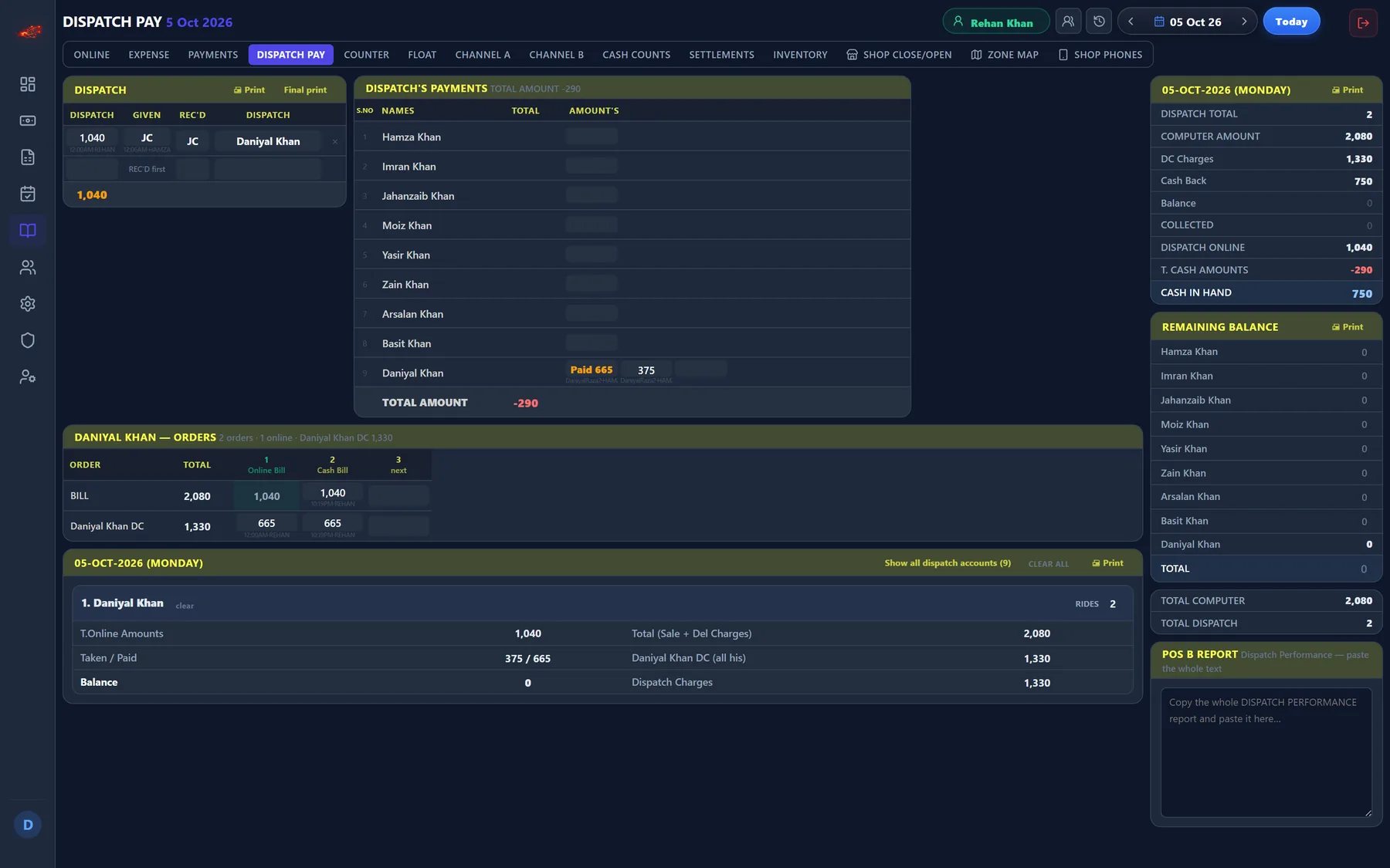 Axon Ledger — Dispatch payments
