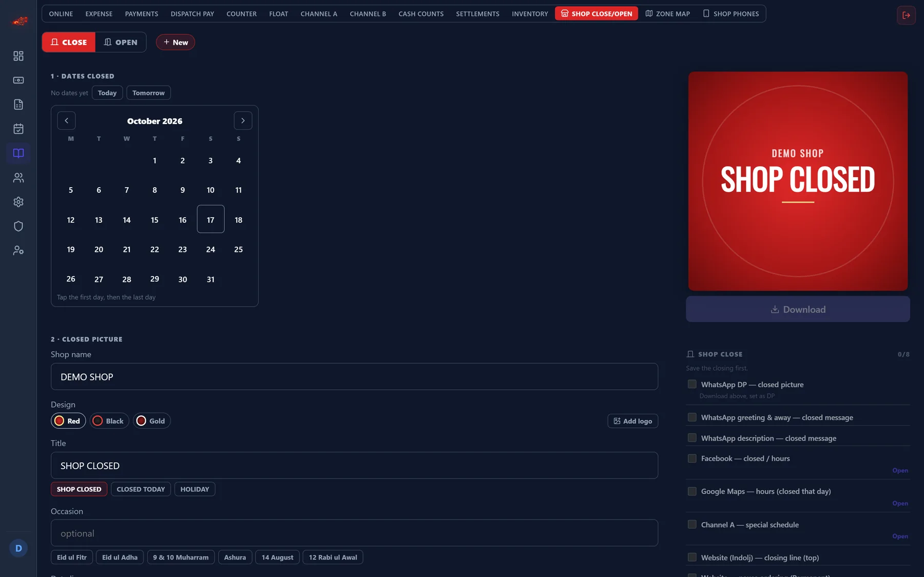 Axon Ledger — Shop close