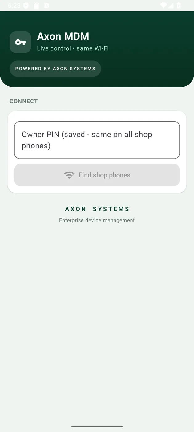 Axon MDM — Live control