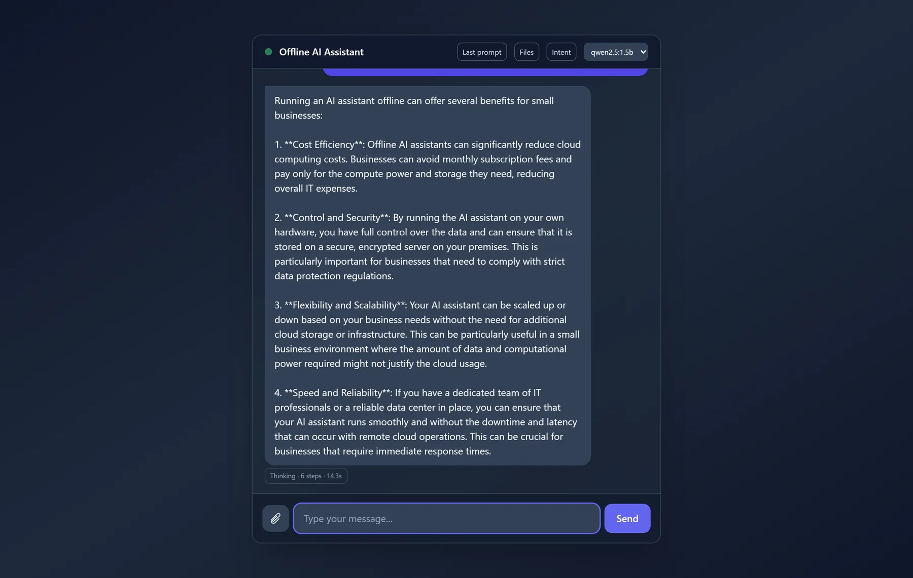 Axon Offline Chatbot — Task